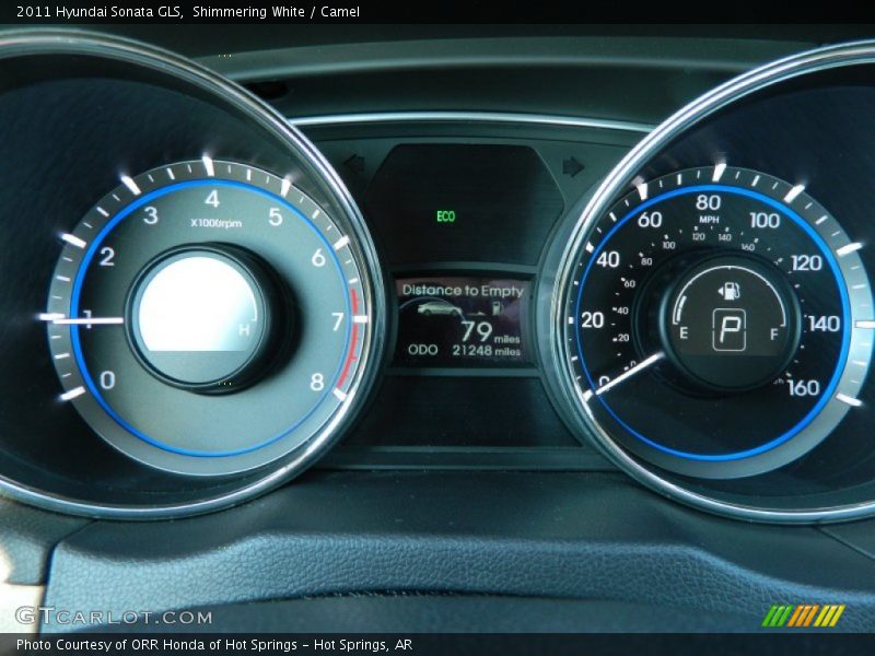 Shimmering White / Camel 2011 Hyundai Sonata GLS