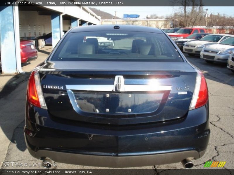 Dark Ink Blue Metallic / Charcoal Black 2009 Lincoln MKS AWD Sedan