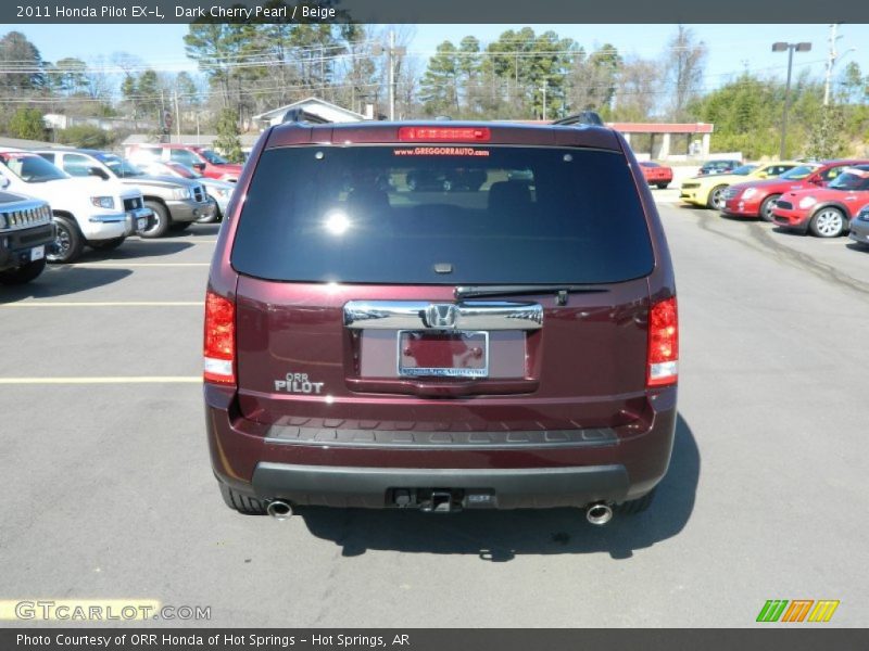 Dark Cherry Pearl / Beige 2011 Honda Pilot EX-L