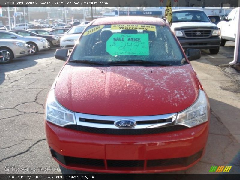 Vermillion Red / Medium Stone 2008 Ford Focus SE Sedan
