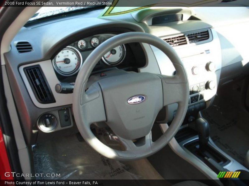 Vermillion Red / Medium Stone 2008 Ford Focus SE Sedan