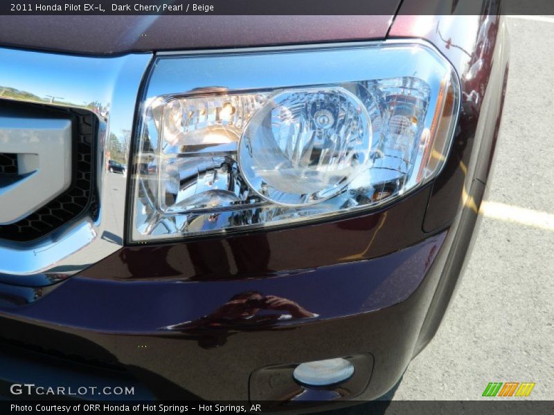 Dark Cherry Pearl / Beige 2011 Honda Pilot EX-L