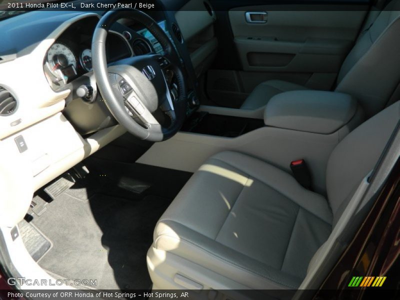 Dark Cherry Pearl / Beige 2011 Honda Pilot EX-L