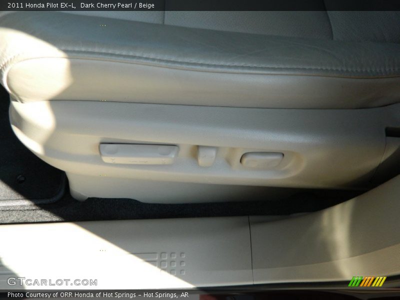 Dark Cherry Pearl / Beige 2011 Honda Pilot EX-L