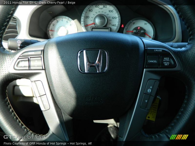 Dark Cherry Pearl / Beige 2011 Honda Pilot EX-L