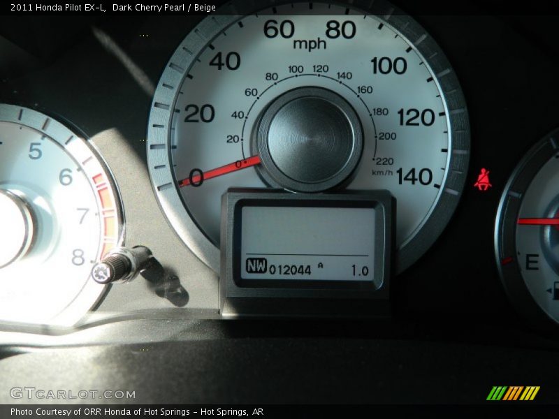 Dark Cherry Pearl / Beige 2011 Honda Pilot EX-L