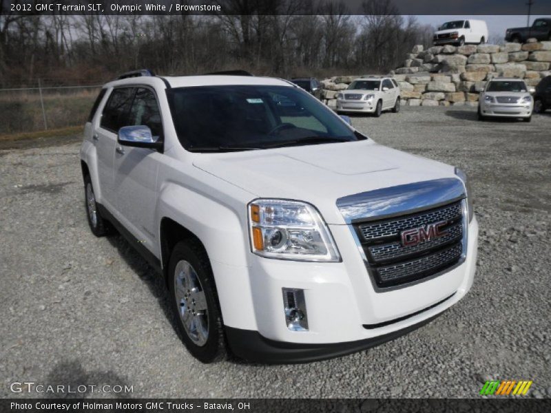 Olympic White / Brownstone 2012 GMC Terrain SLT