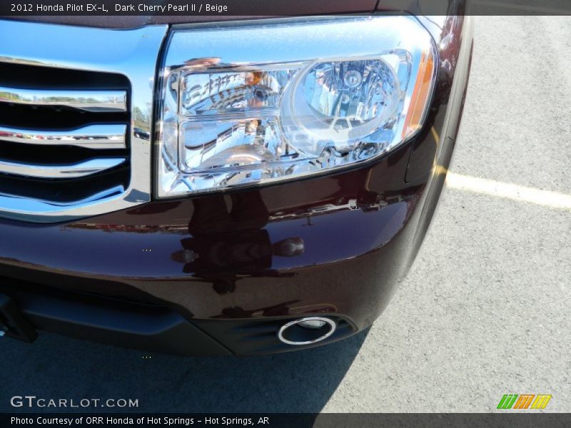 Dark Cherry Pearl II / Beige 2012 Honda Pilot EX-L