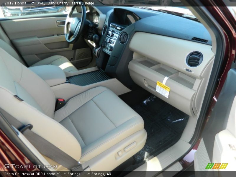 Dark Cherry Pearl II / Beige 2012 Honda Pilot EX-L
