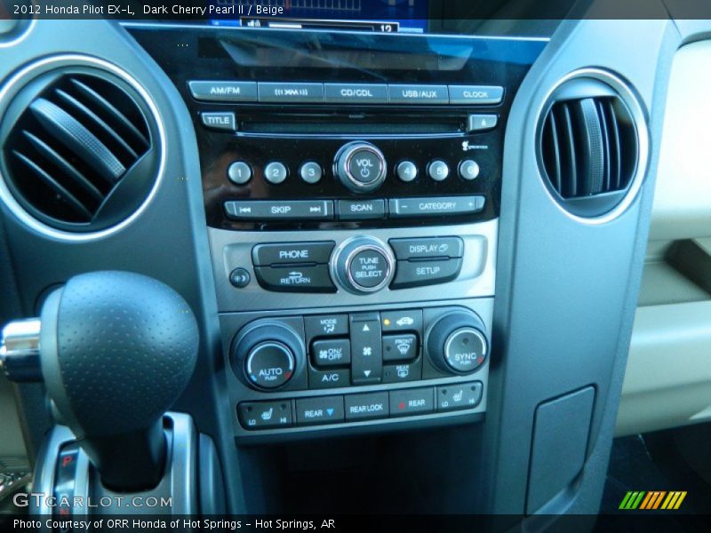 Dark Cherry Pearl II / Beige 2012 Honda Pilot EX-L