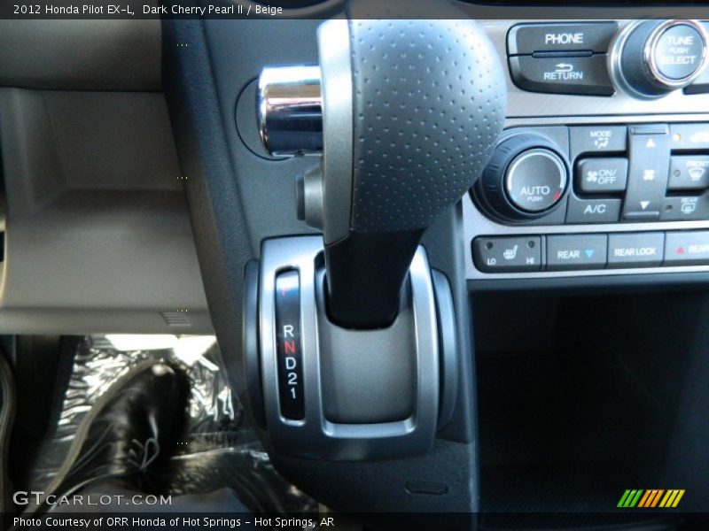 Dark Cherry Pearl II / Beige 2012 Honda Pilot EX-L