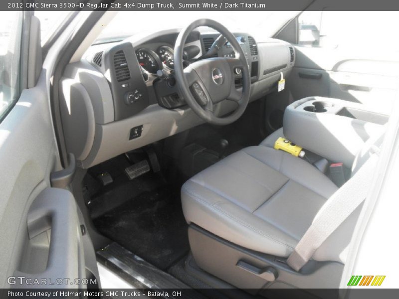 Summit White / Dark Titanium 2012 GMC Sierra 3500HD Regular Cab 4x4 Dump Truck