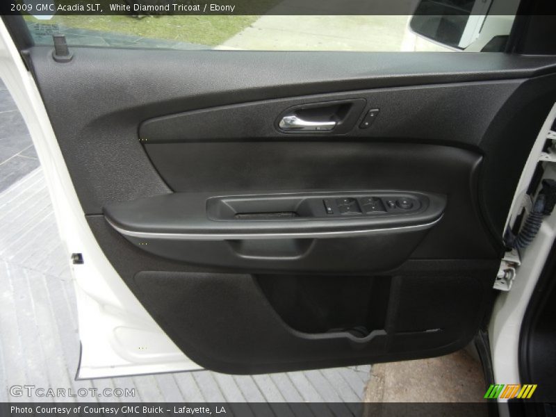 White Diamond Tricoat / Ebony 2009 GMC Acadia SLT