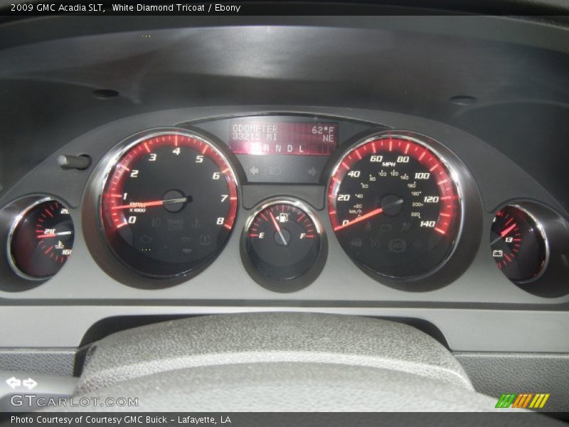 White Diamond Tricoat / Ebony 2009 GMC Acadia SLT