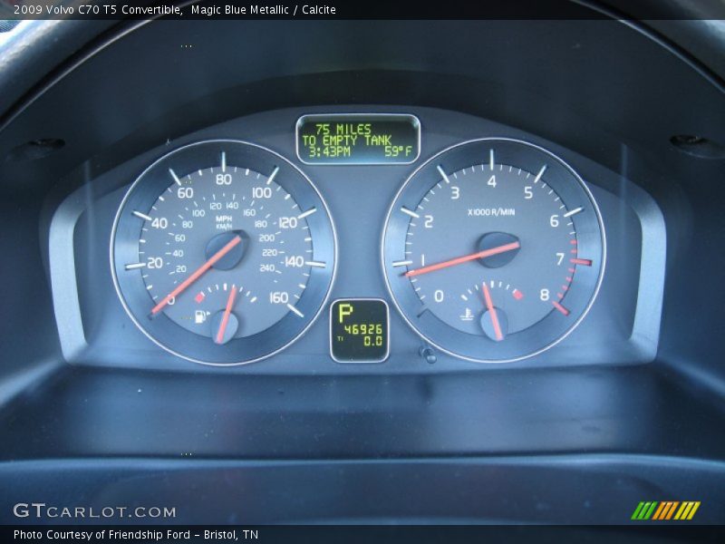 Magic Blue Metallic / Calcite 2009 Volvo C70 T5 Convertible