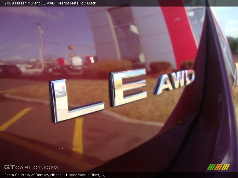 Merlot Metallic / Black 2009 Nissan Murano LE AWD