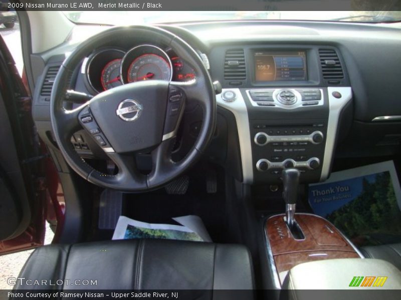 Merlot Metallic / Black 2009 Nissan Murano LE AWD