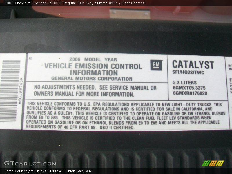 Summit White / Dark Charcoal 2006 Chevrolet Silverado 1500 LT Regular Cab 4x4