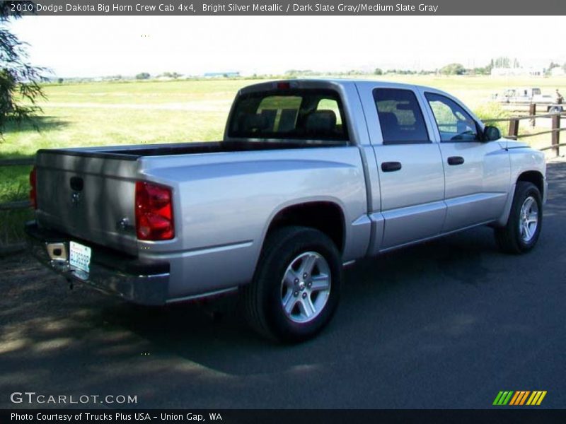 Bright Silver Metallic / Dark Slate Gray/Medium Slate Gray 2010 Dodge Dakota Big Horn Crew Cab 4x4