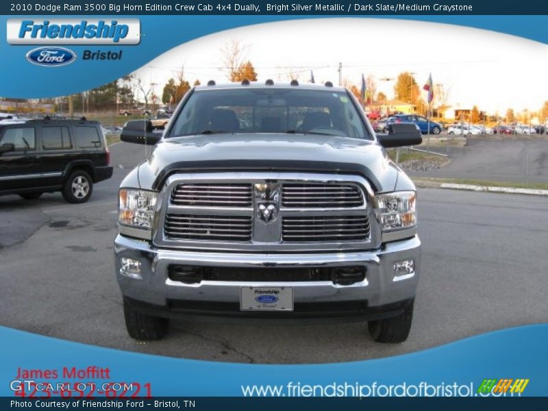 Bright Silver Metallic / Dark Slate/Medium Graystone 2010 Dodge Ram 3500 Big Horn Edition Crew Cab 4x4 Dually