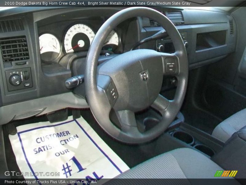 Bright Silver Metallic / Dark Slate Gray/Medium Slate Gray 2010 Dodge Dakota Big Horn Crew Cab 4x4