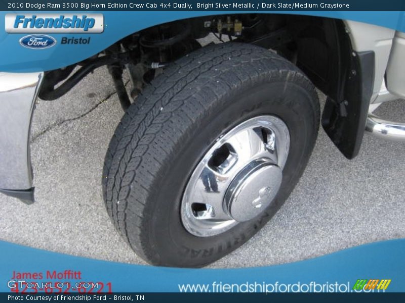 Bright Silver Metallic / Dark Slate/Medium Graystone 2010 Dodge Ram 3500 Big Horn Edition Crew Cab 4x4 Dually