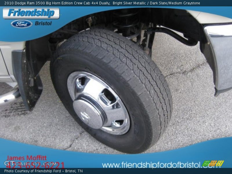 Bright Silver Metallic / Dark Slate/Medium Graystone 2010 Dodge Ram 3500 Big Horn Edition Crew Cab 4x4 Dually