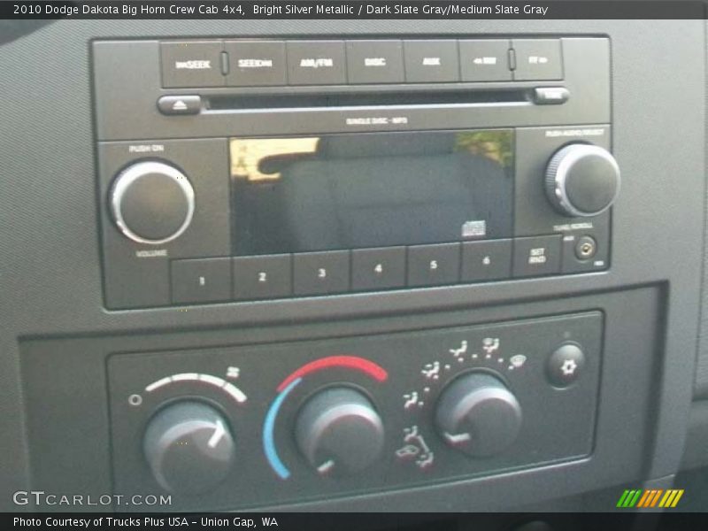 Bright Silver Metallic / Dark Slate Gray/Medium Slate Gray 2010 Dodge Dakota Big Horn Crew Cab 4x4