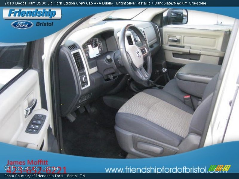 Bright Silver Metallic / Dark Slate/Medium Graystone 2010 Dodge Ram 3500 Big Horn Edition Crew Cab 4x4 Dually