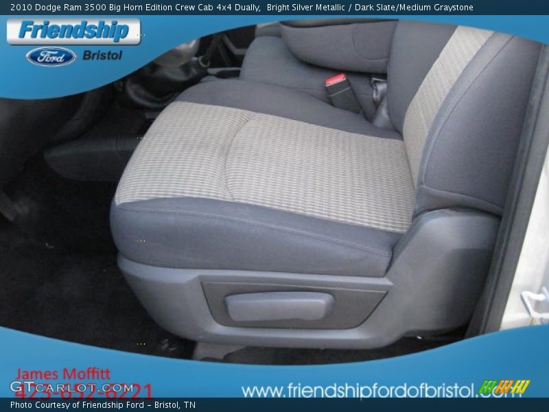 Bright Silver Metallic / Dark Slate/Medium Graystone 2010 Dodge Ram 3500 Big Horn Edition Crew Cab 4x4 Dually