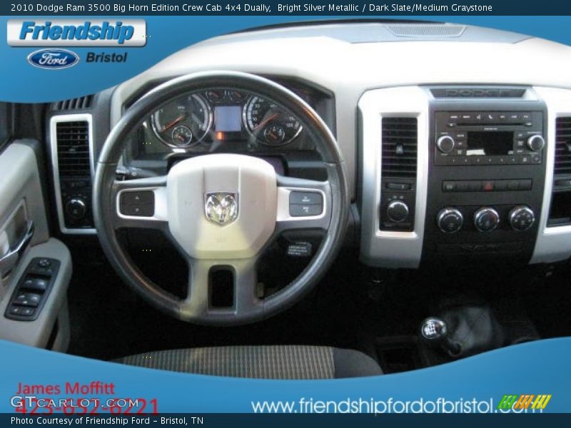 Bright Silver Metallic / Dark Slate/Medium Graystone 2010 Dodge Ram 3500 Big Horn Edition Crew Cab 4x4 Dually