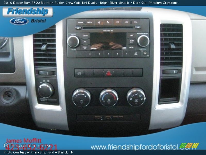 Bright Silver Metallic / Dark Slate/Medium Graystone 2010 Dodge Ram 3500 Big Horn Edition Crew Cab 4x4 Dually