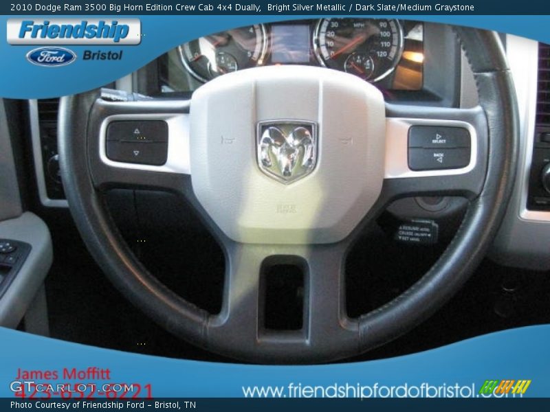 Bright Silver Metallic / Dark Slate/Medium Graystone 2010 Dodge Ram 3500 Big Horn Edition Crew Cab 4x4 Dually