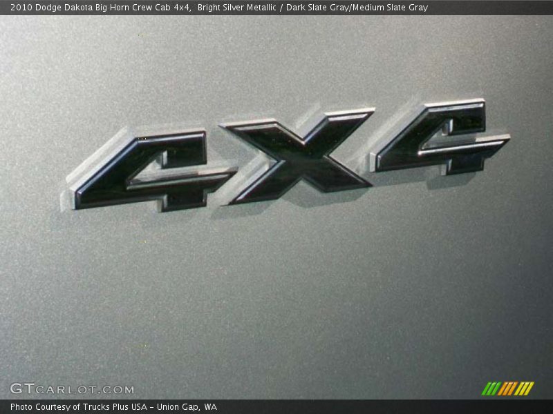 Bright Silver Metallic / Dark Slate Gray/Medium Slate Gray 2010 Dodge Dakota Big Horn Crew Cab 4x4