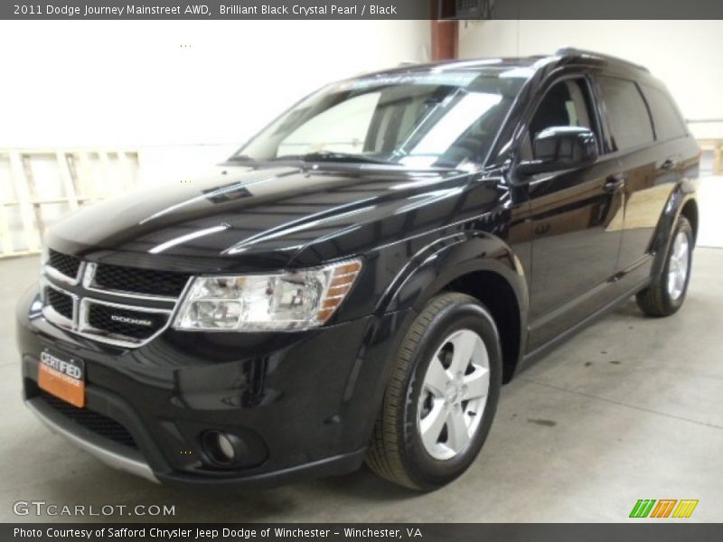 Brilliant Black Crystal Pearl / Black 2011 Dodge Journey Mainstreet AWD
