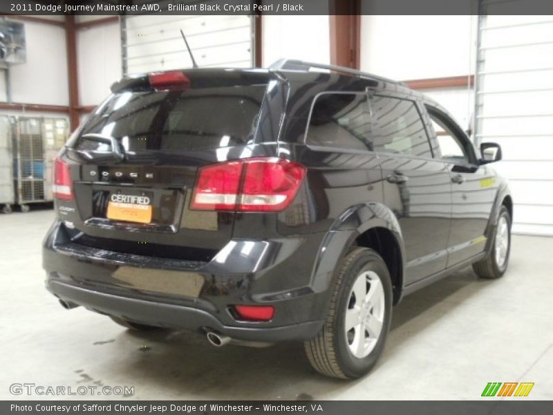 Brilliant Black Crystal Pearl / Black 2011 Dodge Journey Mainstreet AWD