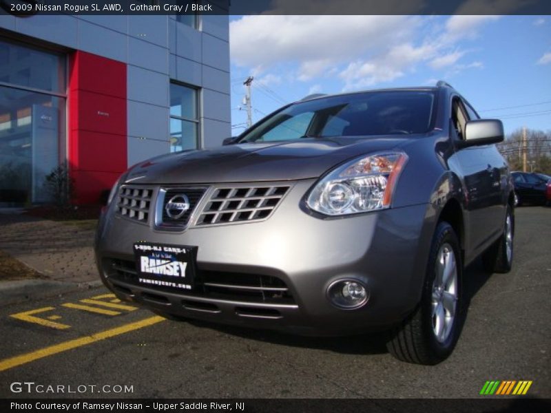 Gotham Gray / Black 2009 Nissan Rogue SL AWD