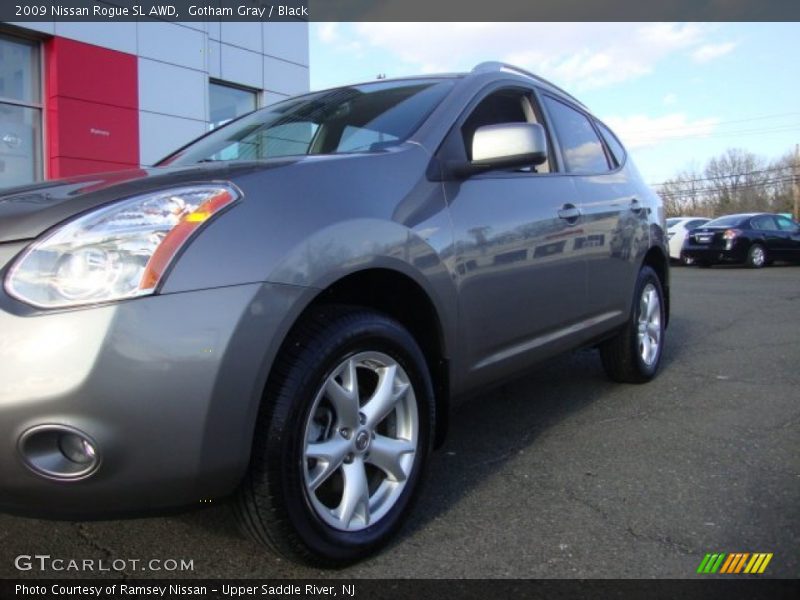 Gotham Gray / Black 2009 Nissan Rogue SL AWD