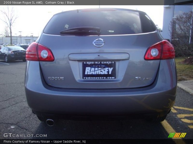 Gotham Gray / Black 2009 Nissan Rogue SL AWD