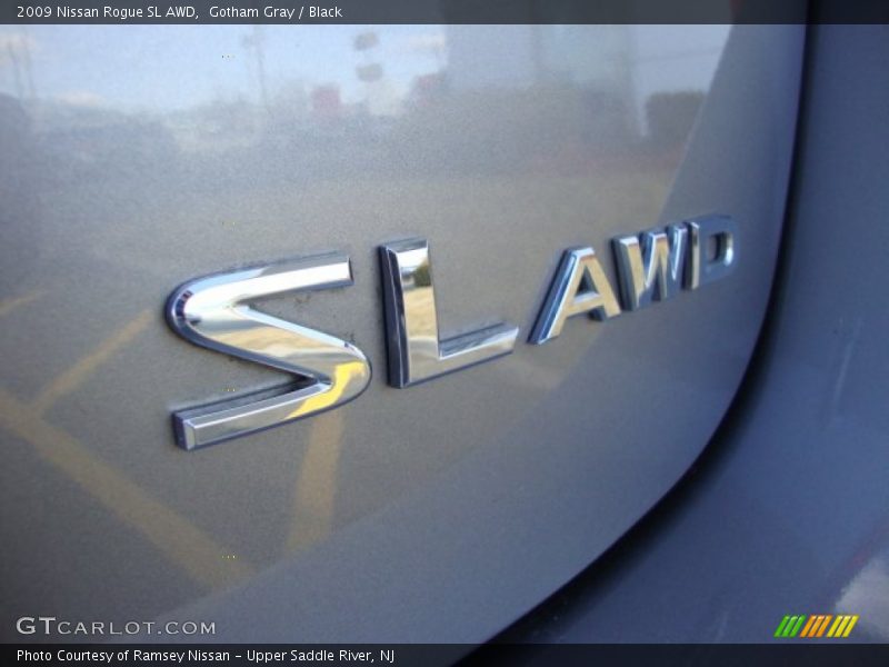 Gotham Gray / Black 2009 Nissan Rogue SL AWD