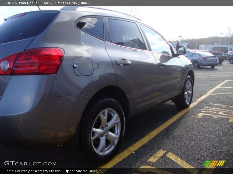 Gotham Gray / Black 2009 Nissan Rogue SL AWD