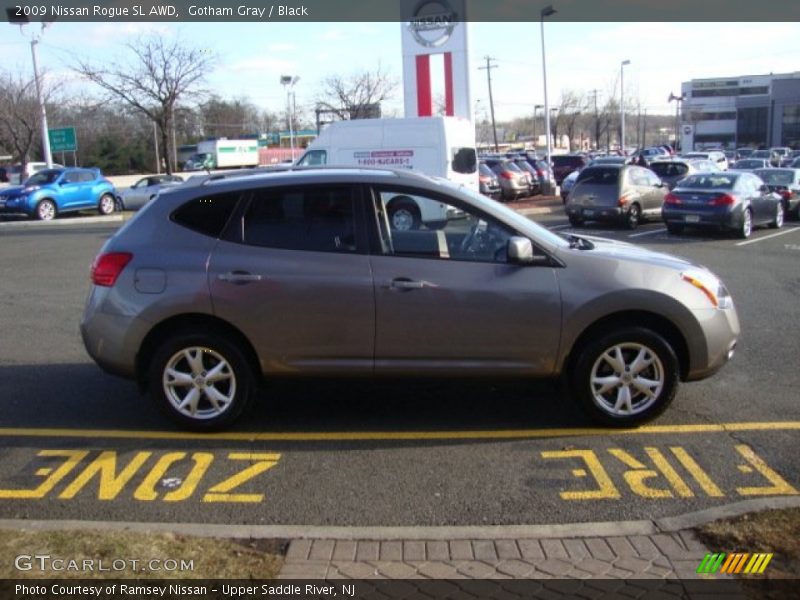 Gotham Gray / Black 2009 Nissan Rogue SL AWD