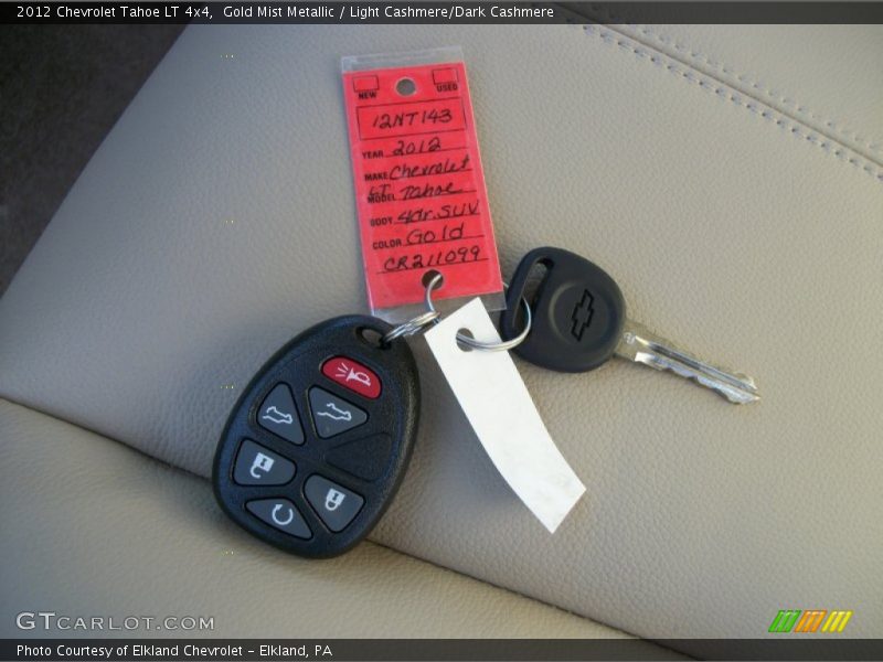 Gold Mist Metallic / Light Cashmere/Dark Cashmere 2012 Chevrolet Tahoe LT 4x4