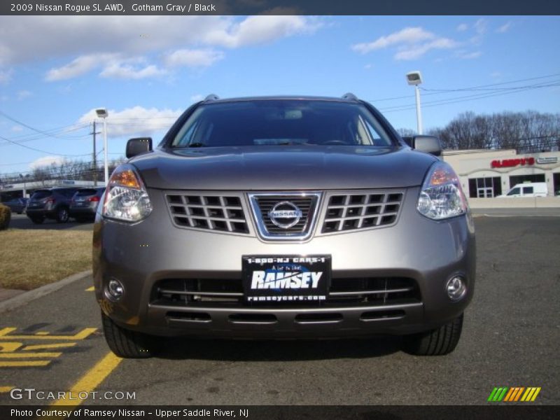 Gotham Gray / Black 2009 Nissan Rogue SL AWD