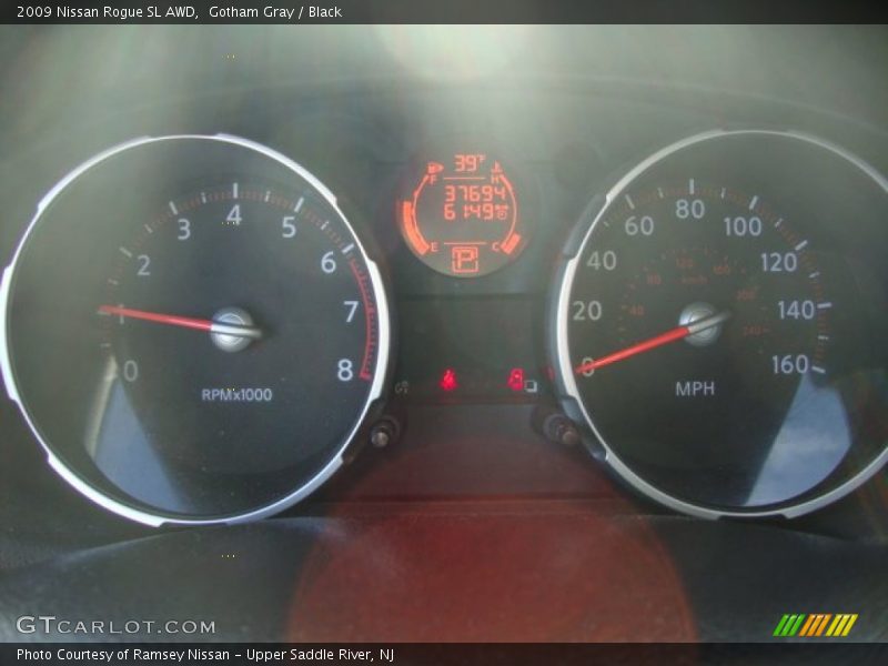 Gotham Gray / Black 2009 Nissan Rogue SL AWD