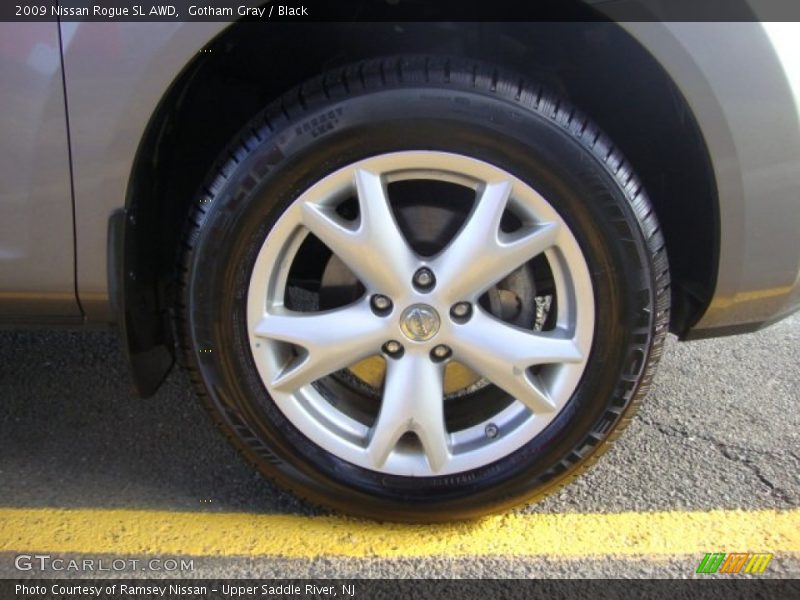 Gotham Gray / Black 2009 Nissan Rogue SL AWD
