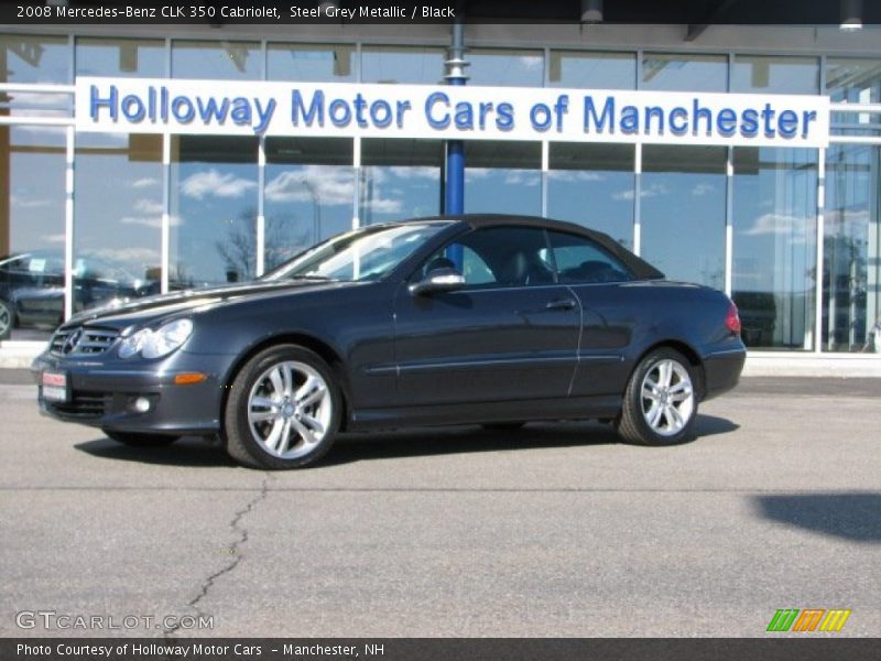 Steel Grey Metallic / Black 2008 Mercedes-Benz CLK 350 Cabriolet