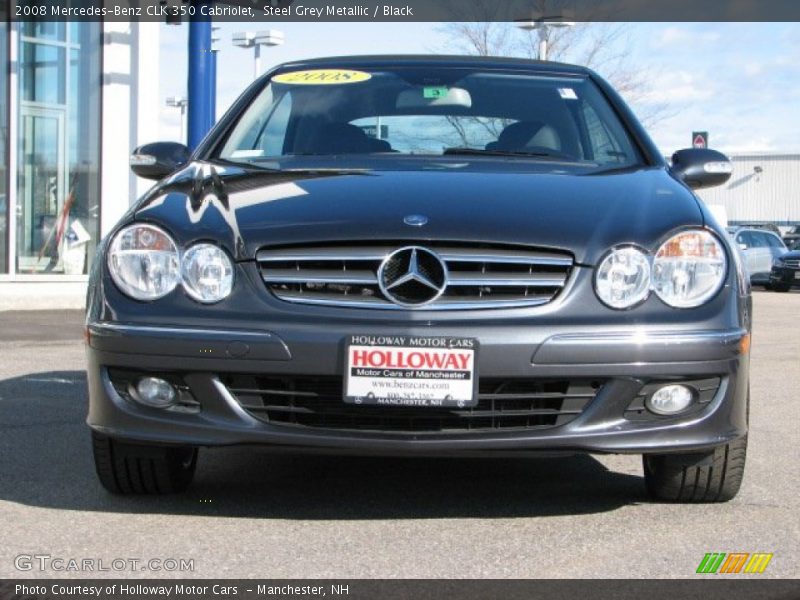 Steel Grey Metallic / Black 2008 Mercedes-Benz CLK 350 Cabriolet