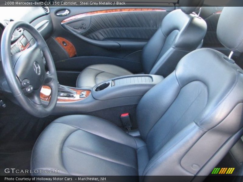 Steel Grey Metallic / Black 2008 Mercedes-Benz CLK 350 Cabriolet