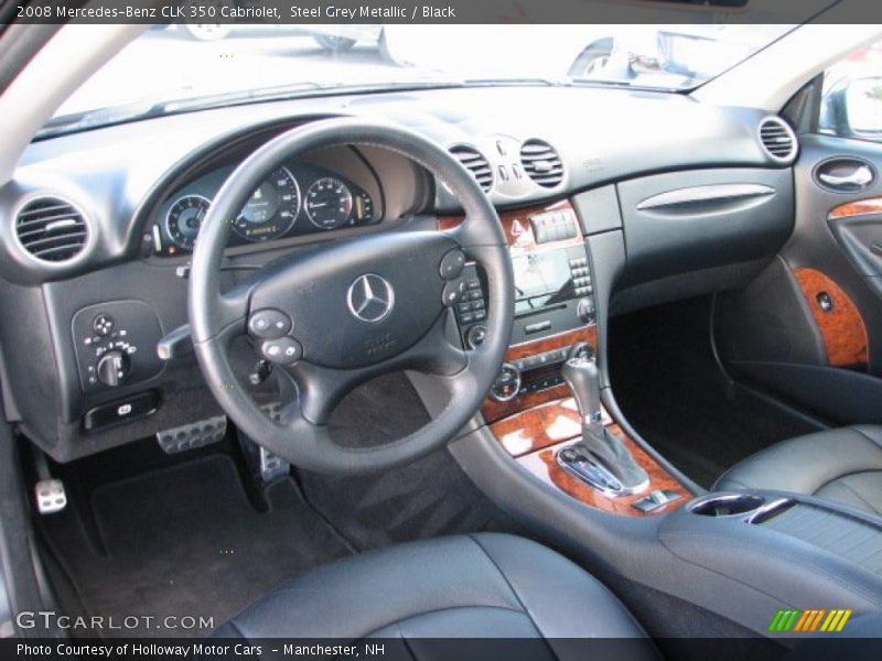 Steel Grey Metallic / Black 2008 Mercedes-Benz CLK 350 Cabriolet